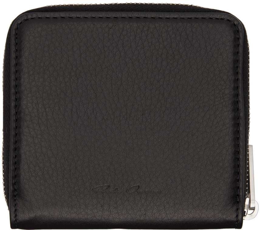 Rick Owens Zipper Wallet In Black