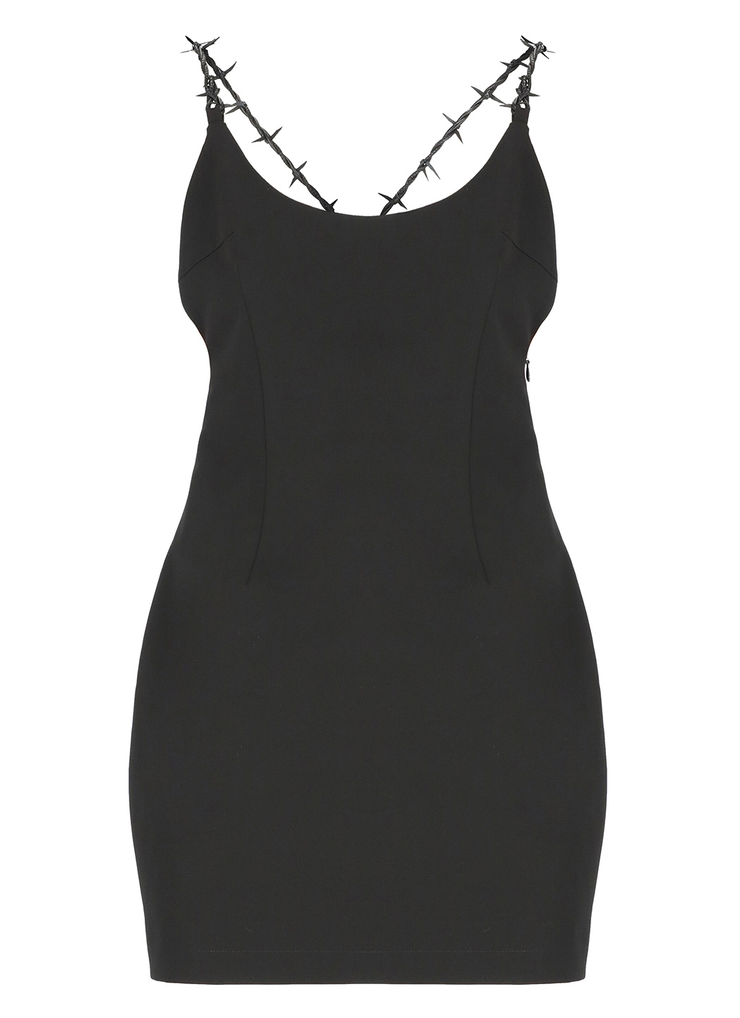 Heron Preston Black Stretch Polyester Blend Mini Dress In Black
