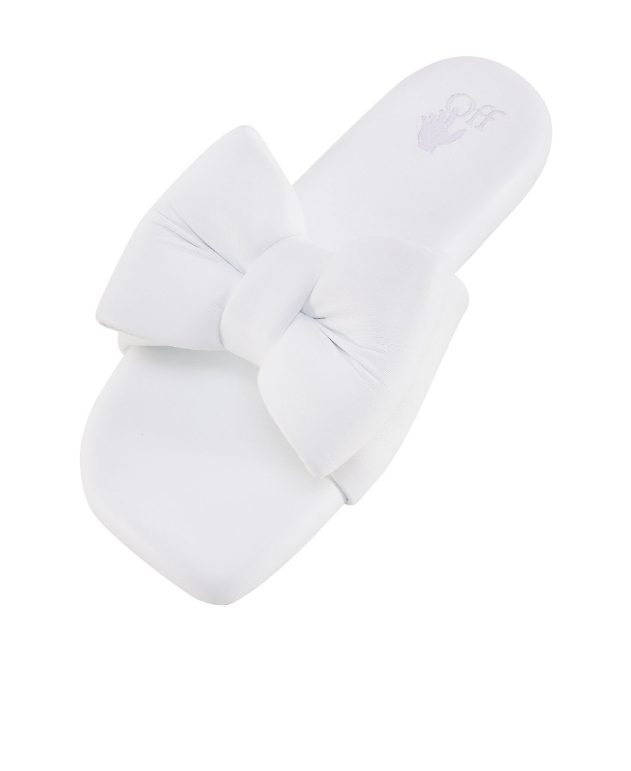 Off-white Extra Padded Bow Slides In White