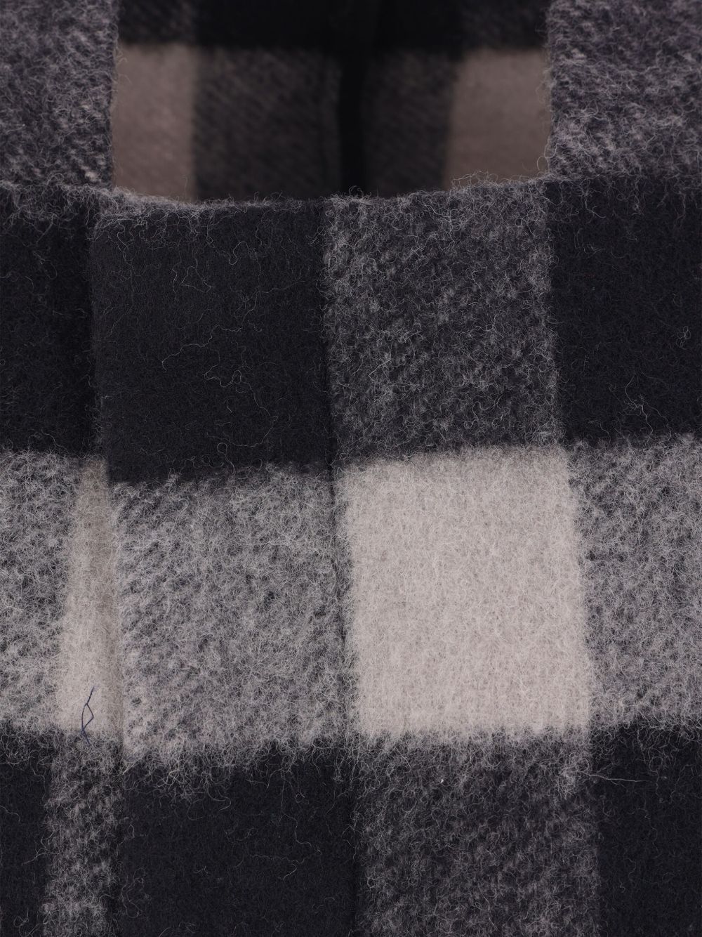 Rick Owens Checked Wool Jacket In Black