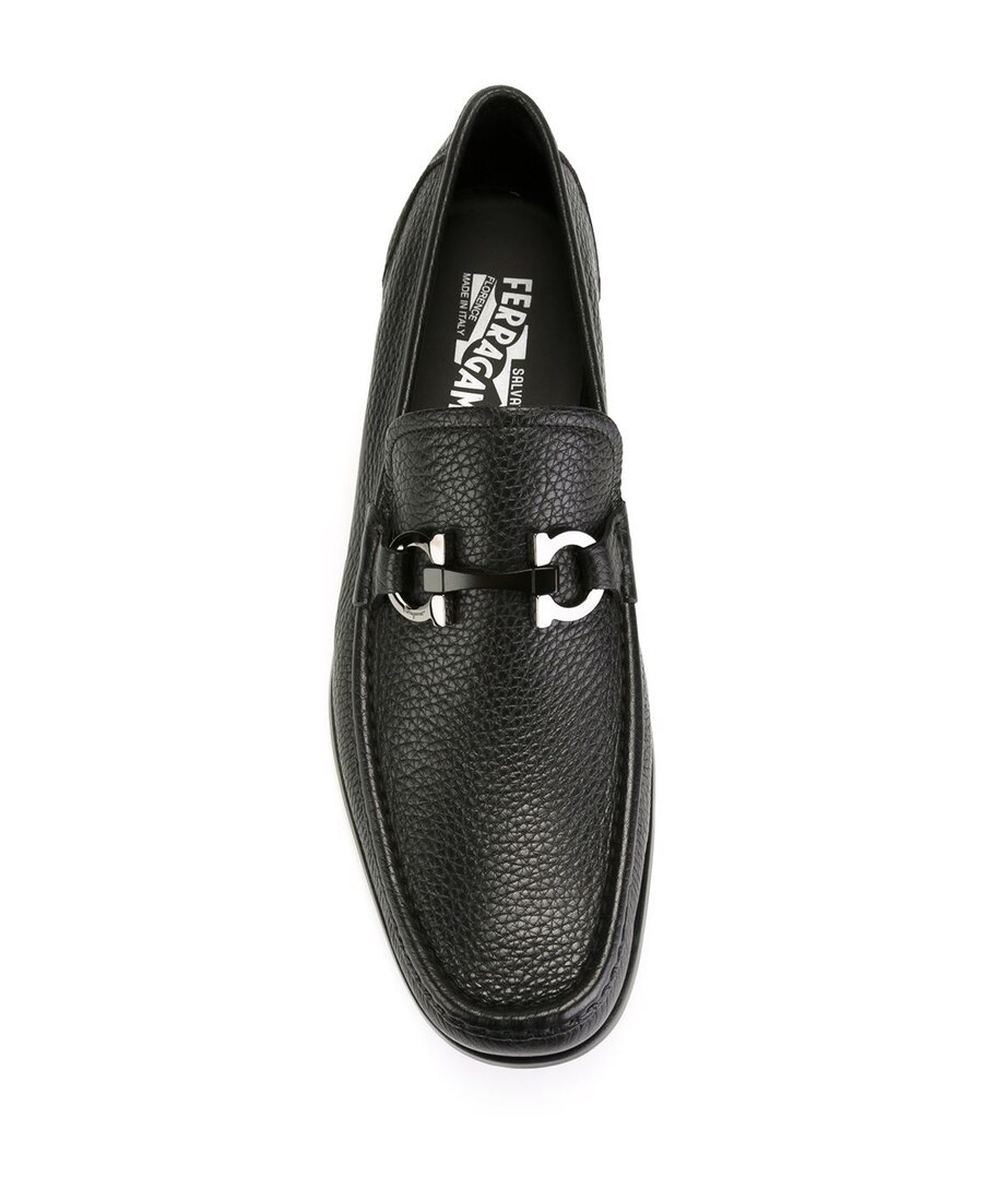 Ferragamo Gancini Horsebit Loafer In Black