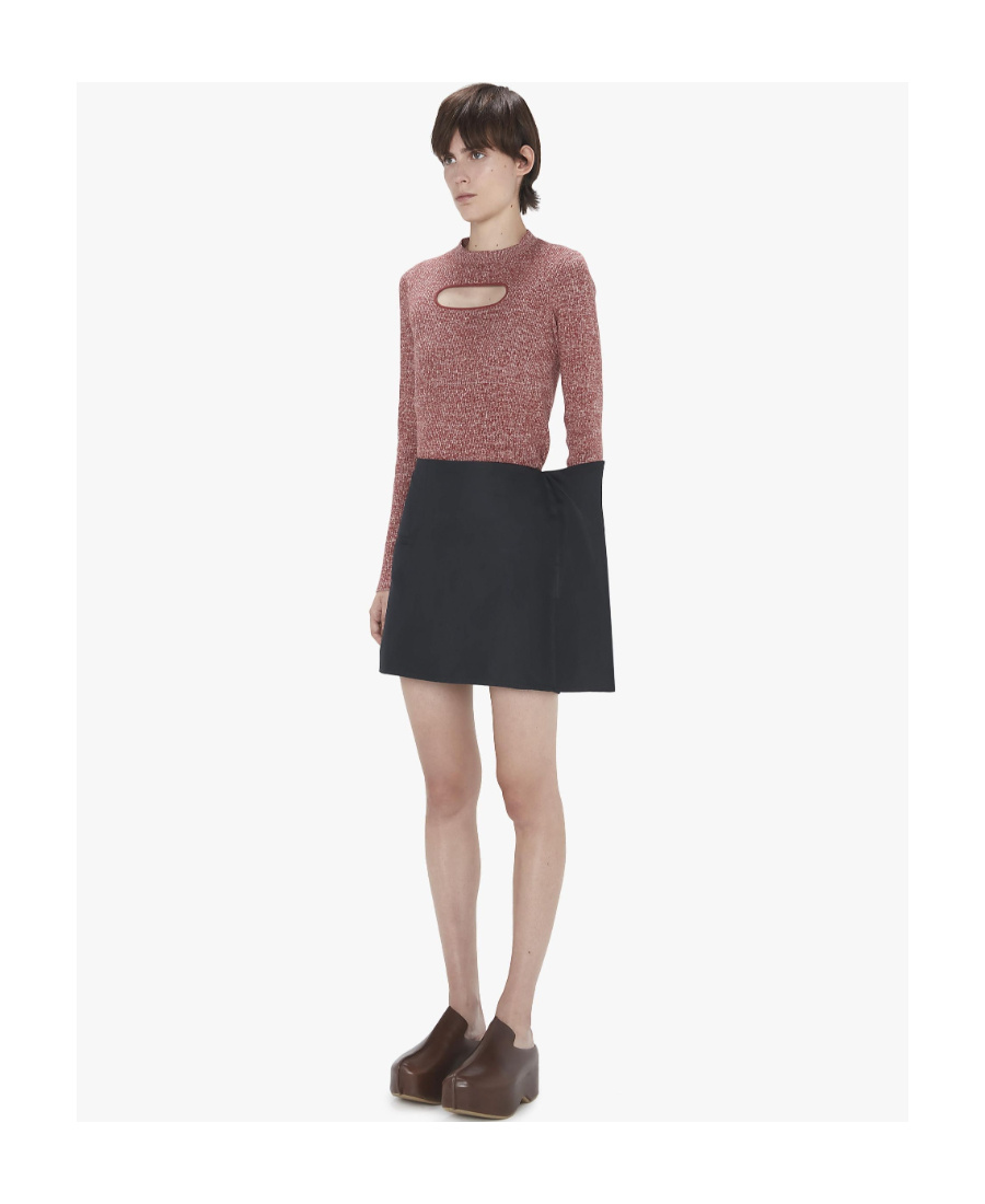 Jw Anderson Side-panel Mid-rise Miniskirt In Black