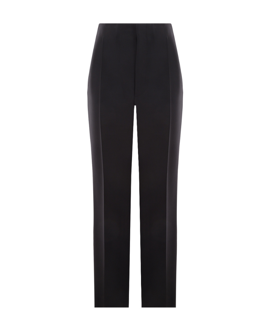 The Row Wool Pleated Detail Casual Pants In Black