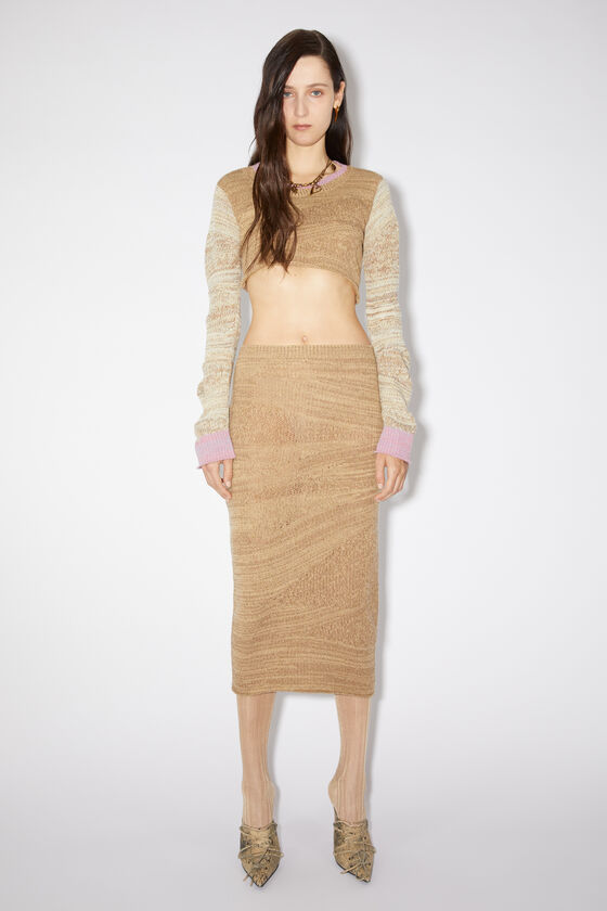 Acne Studios Knitted Skirt In Nude