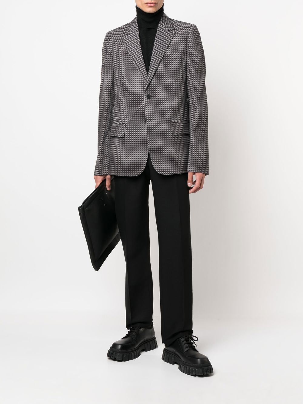 Valentino Men's Giacca M/petto Foderata In Black