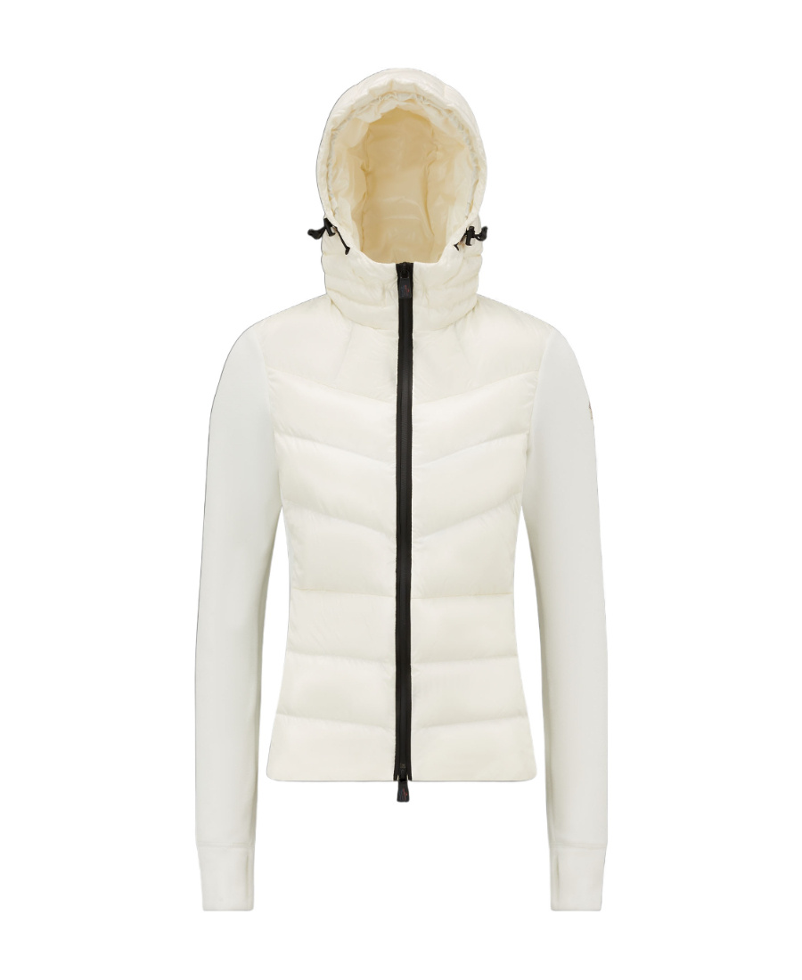 Moncler Quilted Down Front Cardigan In White