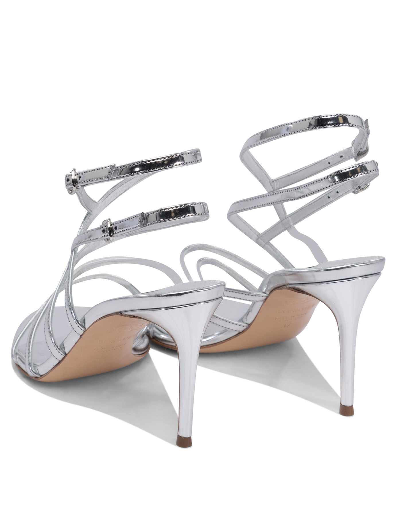 Casadei Round-headed High-heeled Sandals In Gray