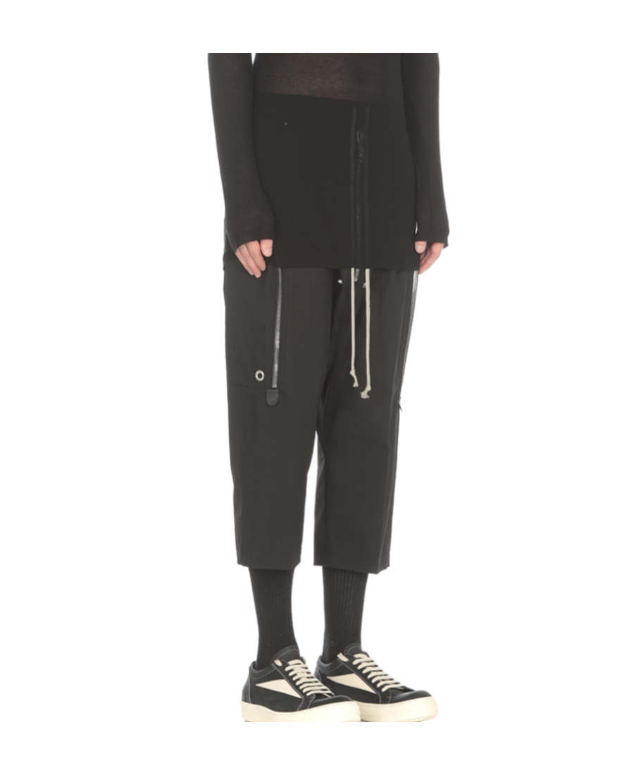 Rick Owens Zip-pocket Drawstring Trousers In Black