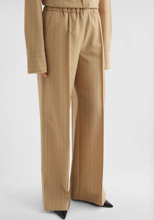 Jil Sander Pinstriped Trousers In Brown