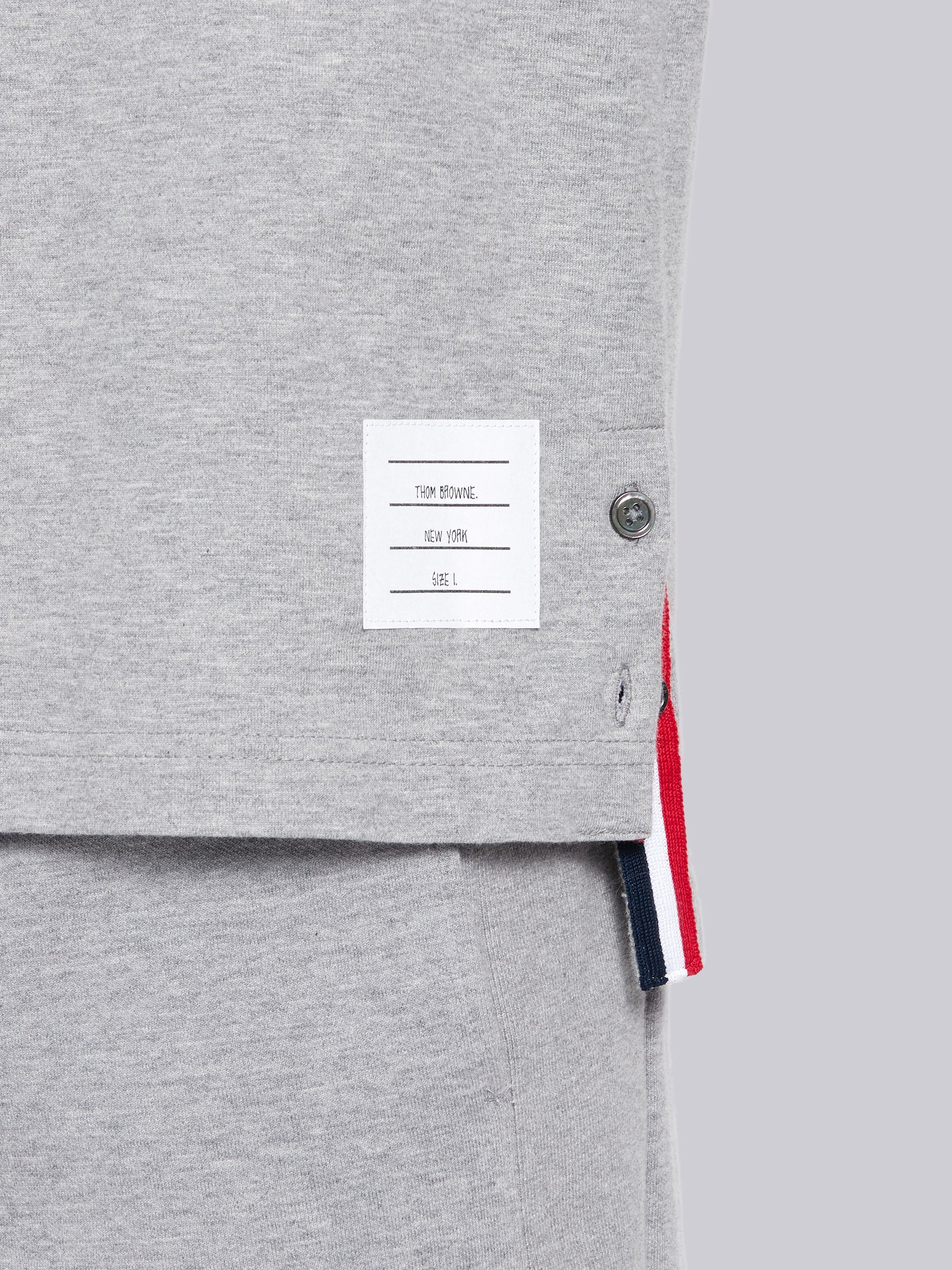 Thom Browne 4-bar Long-sleeve T-shirt In Gray