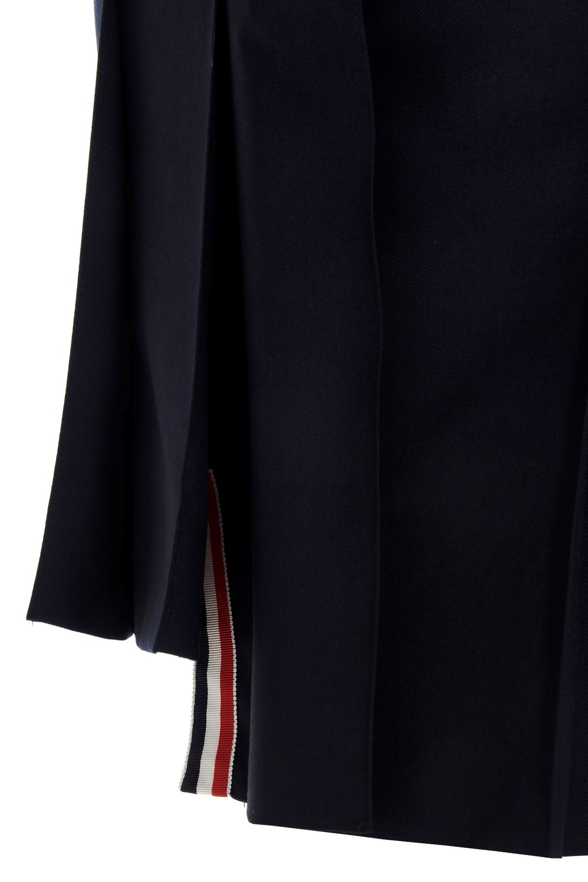 Thom Browne Graphite Wool Mini Skirt For Women In Black