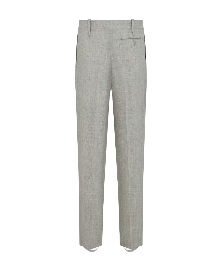 Dior Pleated Casual Pants In Gray
