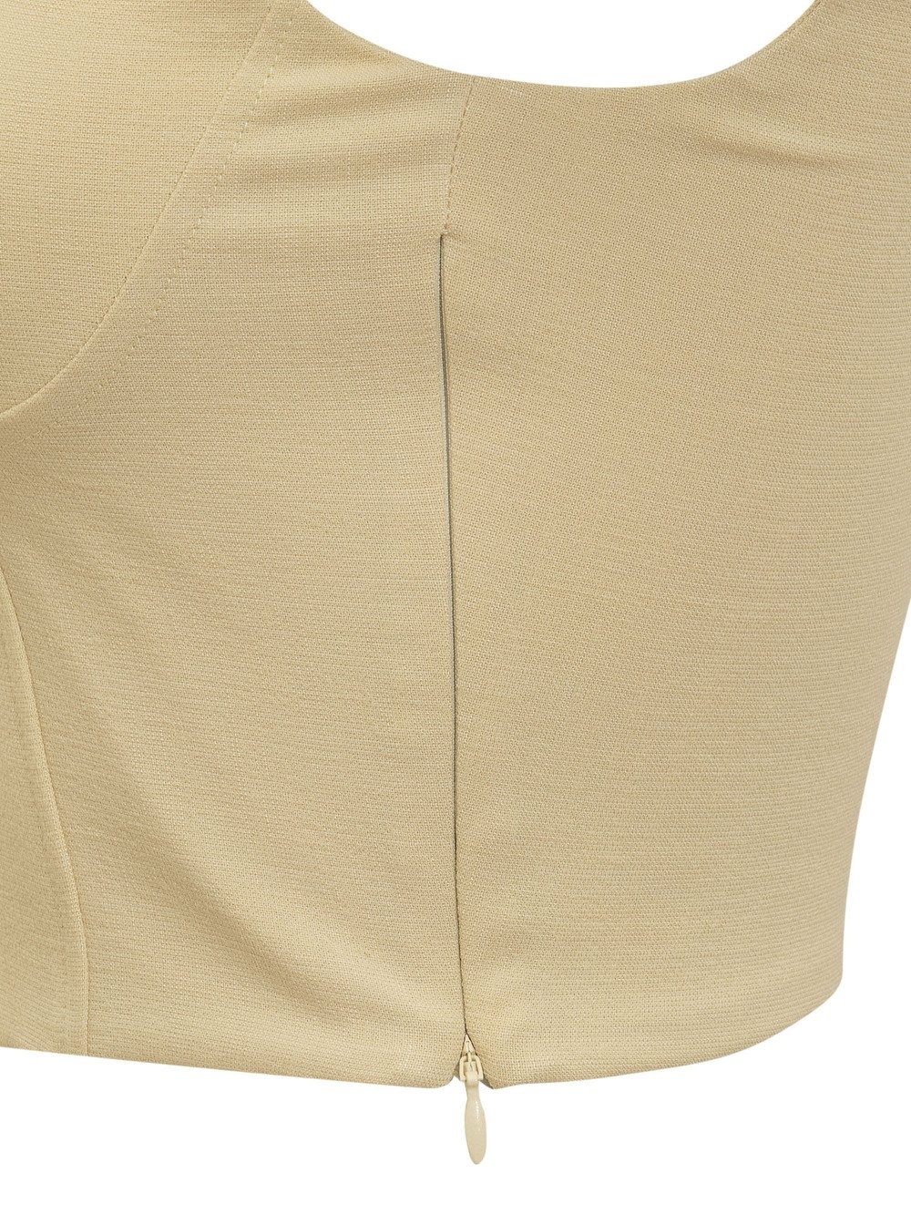 Jucca Short Square Collar Vest In Nude