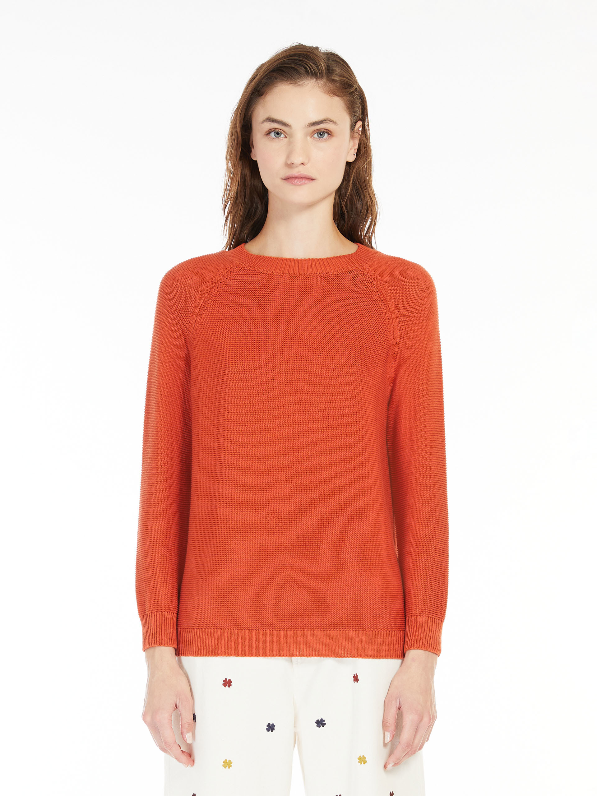 Weekend Max Mara Wide Round Neck Sweater In Red