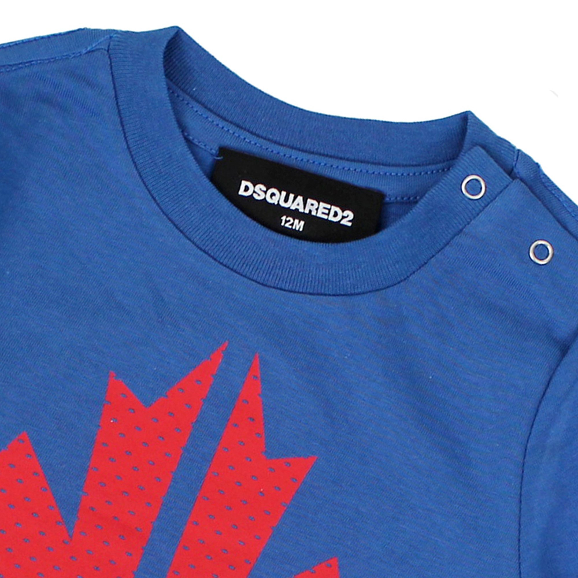 Dsquared2 Leaf Print T-shirt In Blue