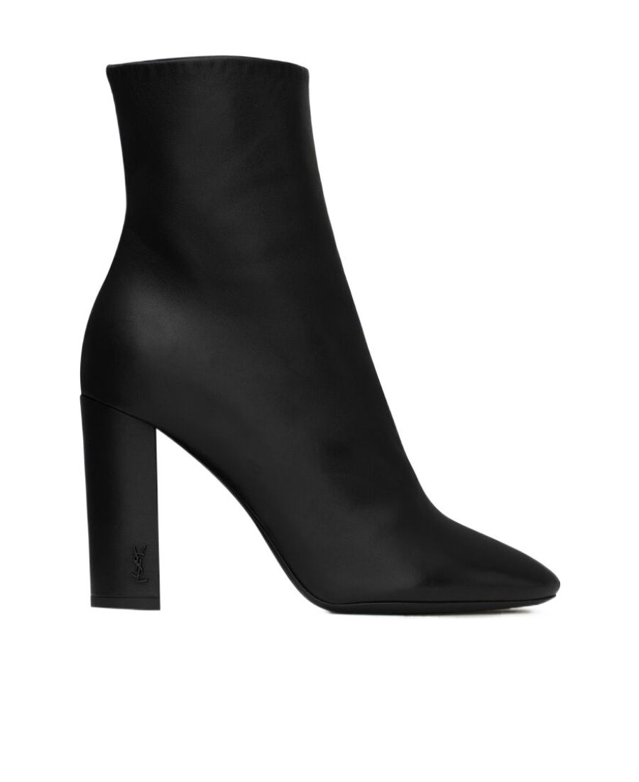 Saint Laurent Lou 95 Ankle Boots In Black