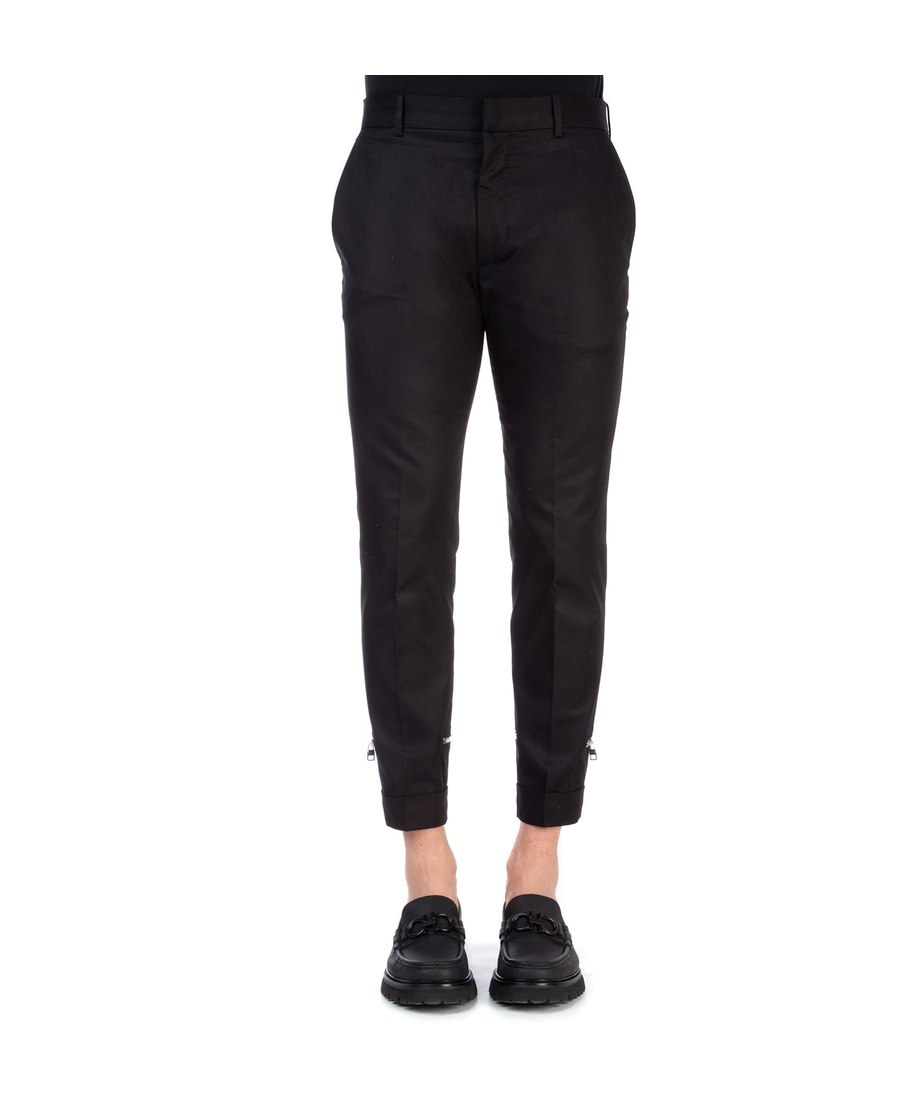 Alexander Mcqueen Zipper Casual Pants In Black