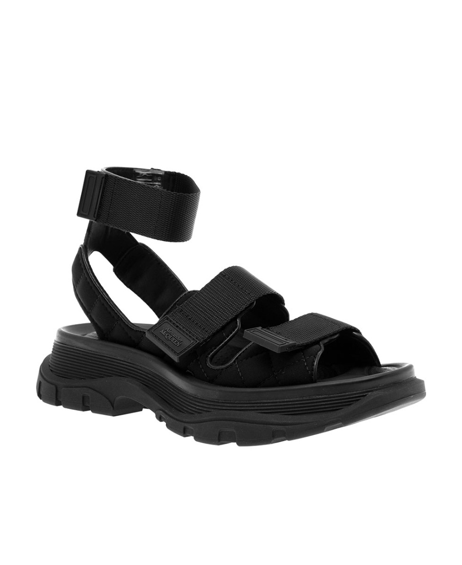 Alexander Mcqueen Sporty Triple-grip Hiking Sandals In Black