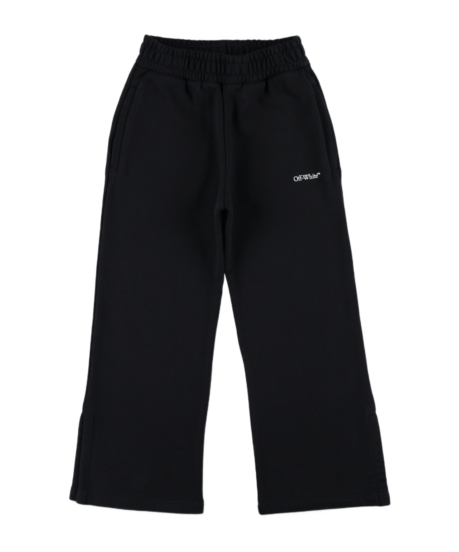 Off-white Kids Wide Leg Jogging Pants In Black