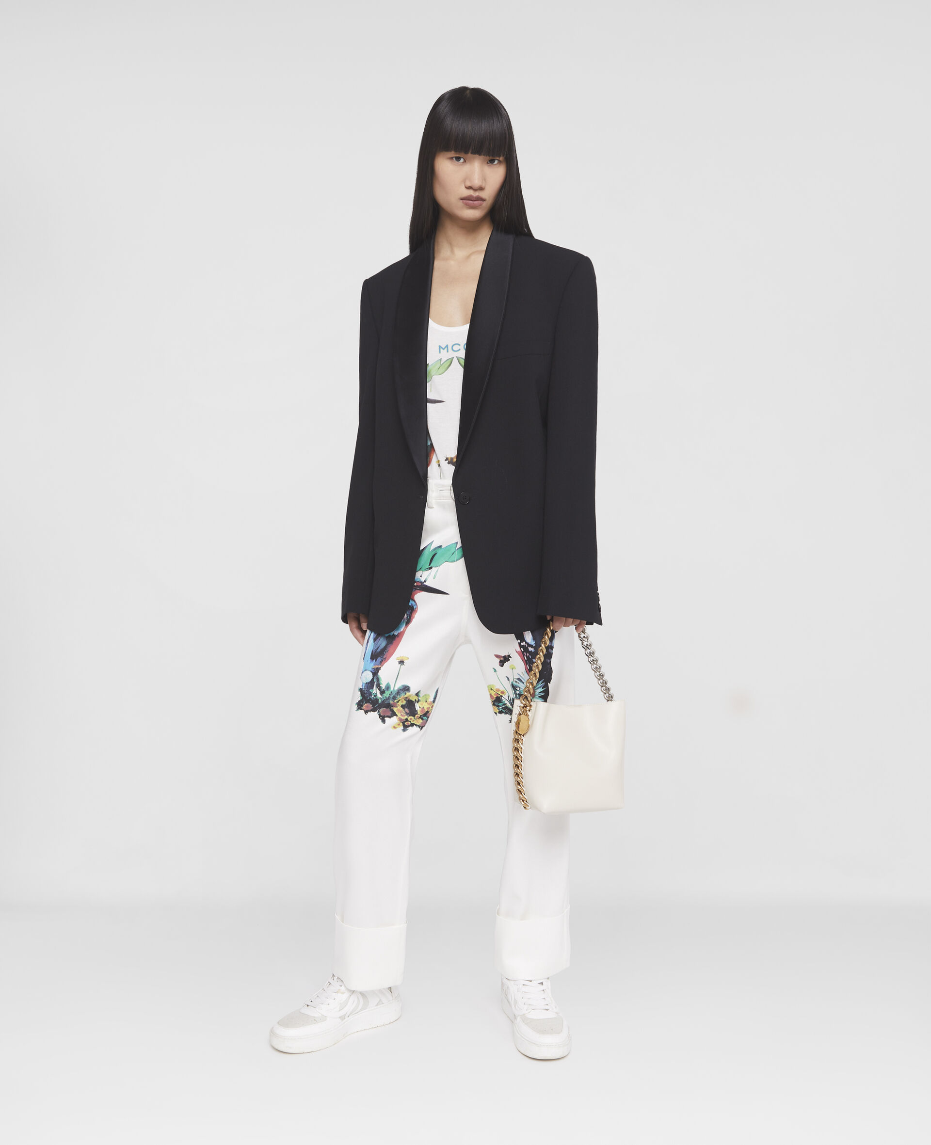 Stella Mccartney Tuxedo Blazer Jacket In Black
