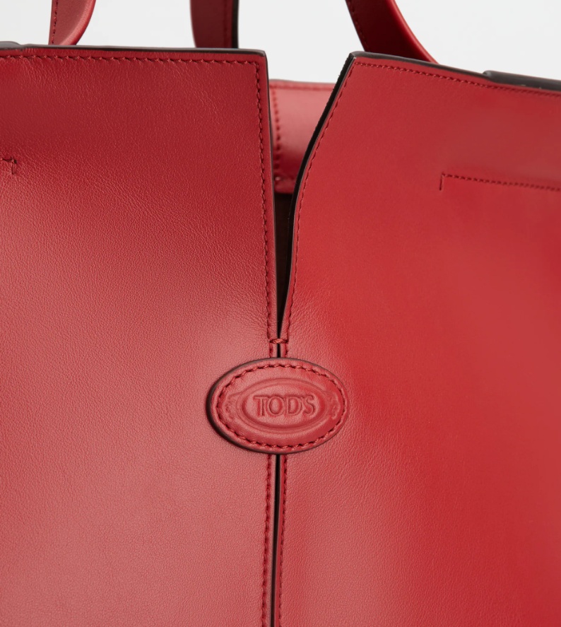 Tod's Small Di Bag Folio Tote Bag In Red