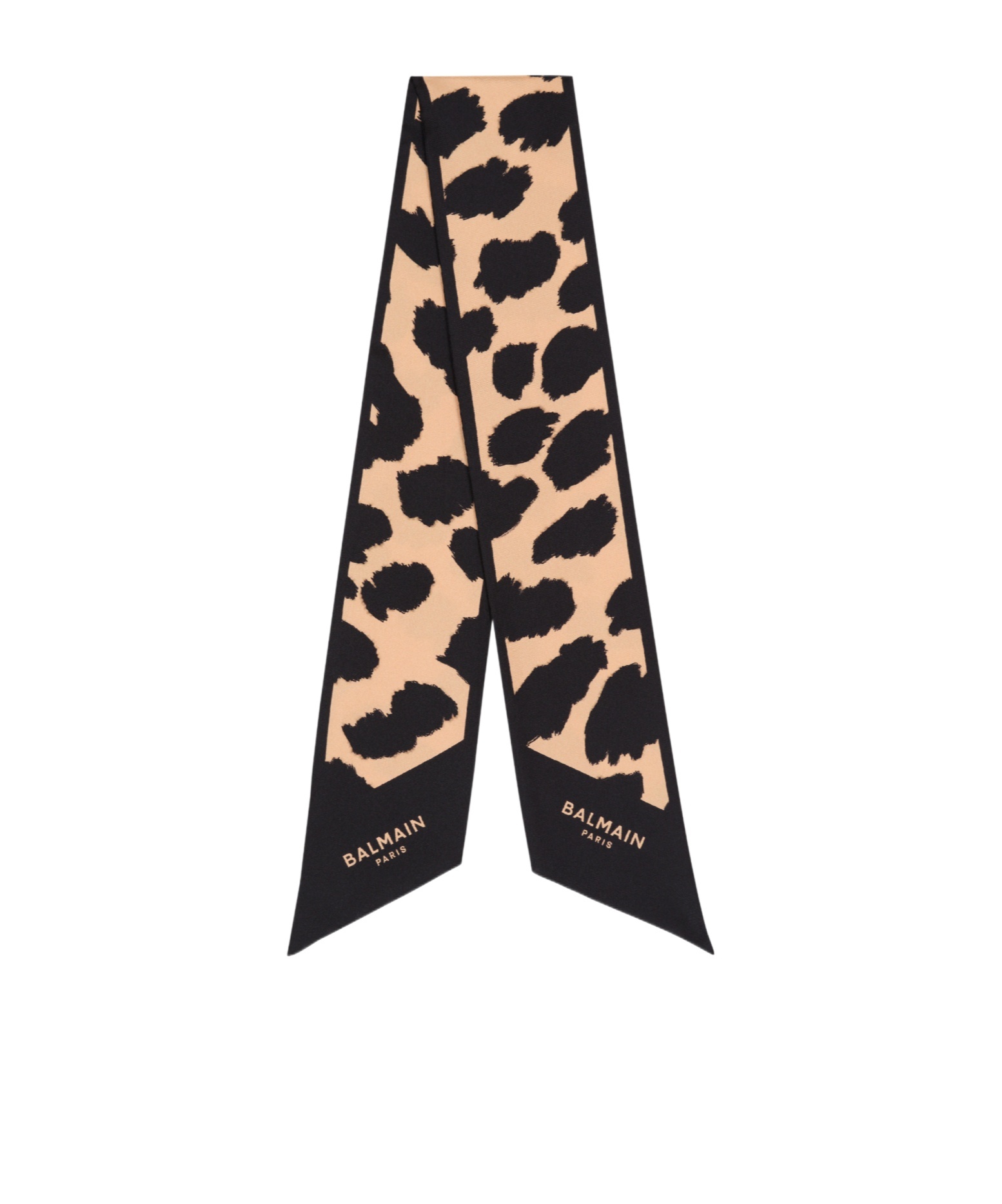 Balmain Leopard Print Silk Bandana