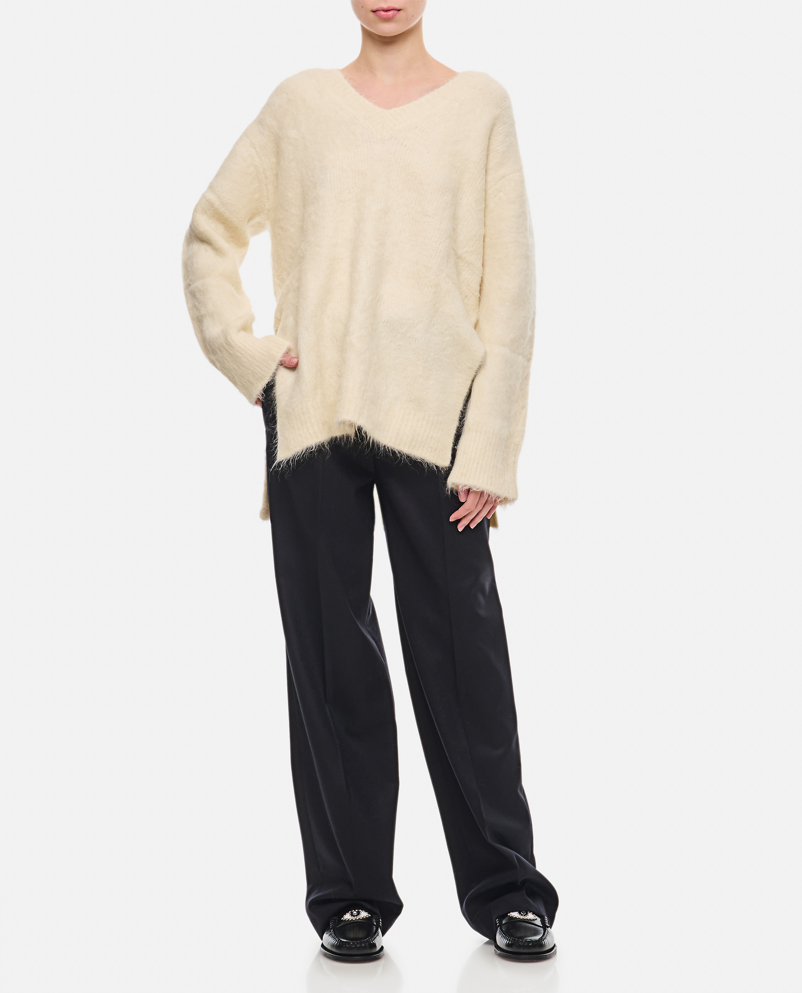 Loulou Studio Black Juno Wool Pants