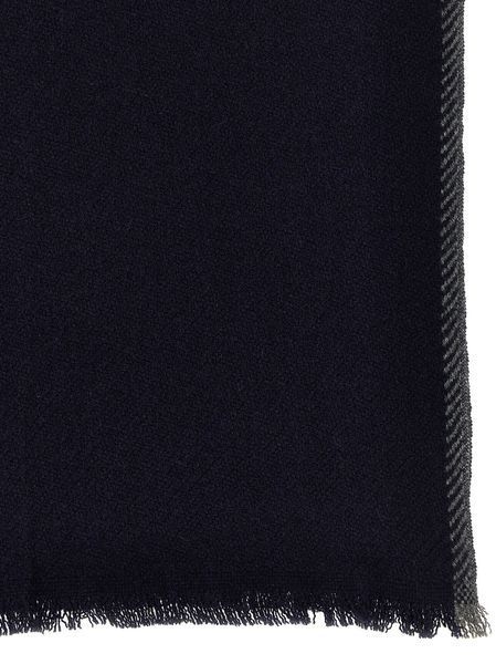 Brunello Cucinelli Cashmere Scarf Scarves, Foulards Blue In Black