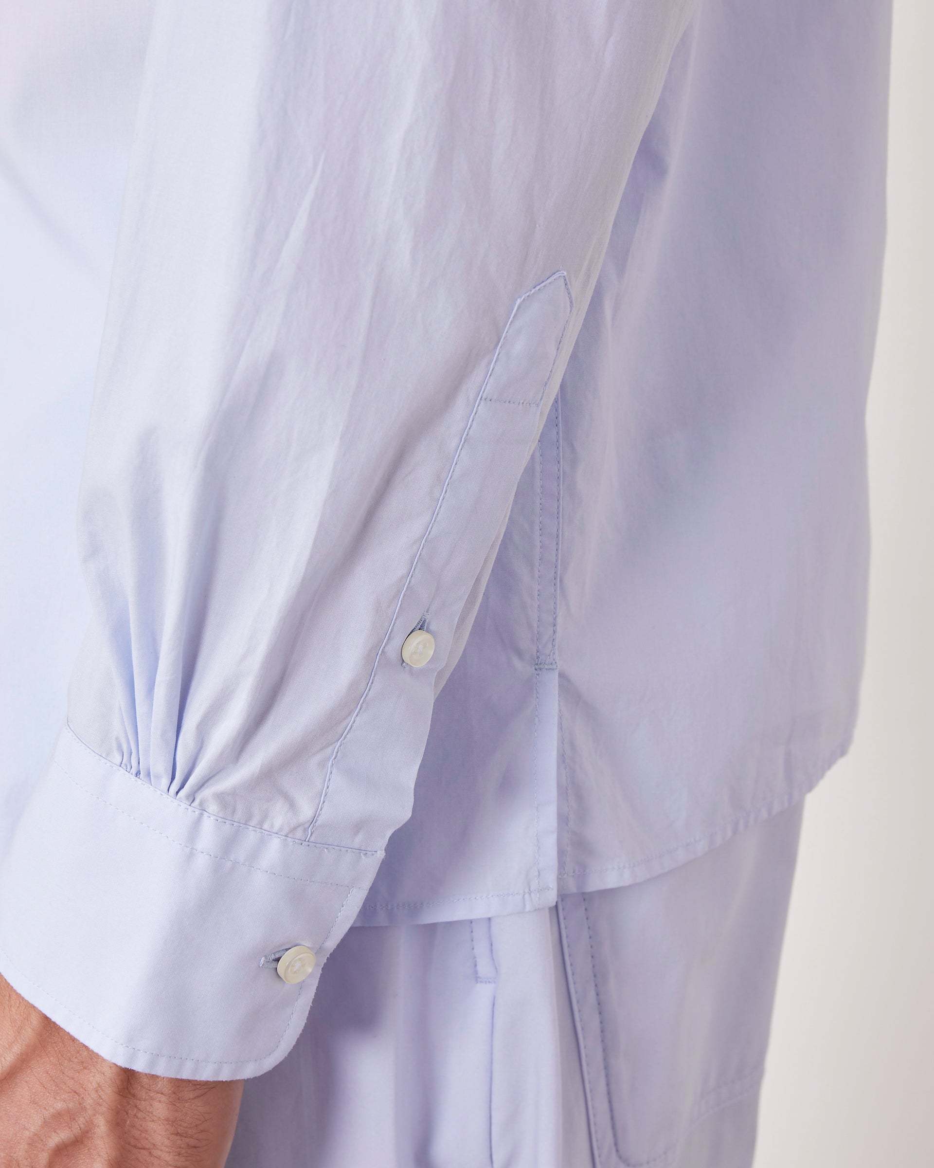 OFFICINE GENERALE POINTED COLLAR LONG-SLEEVED SHIRT