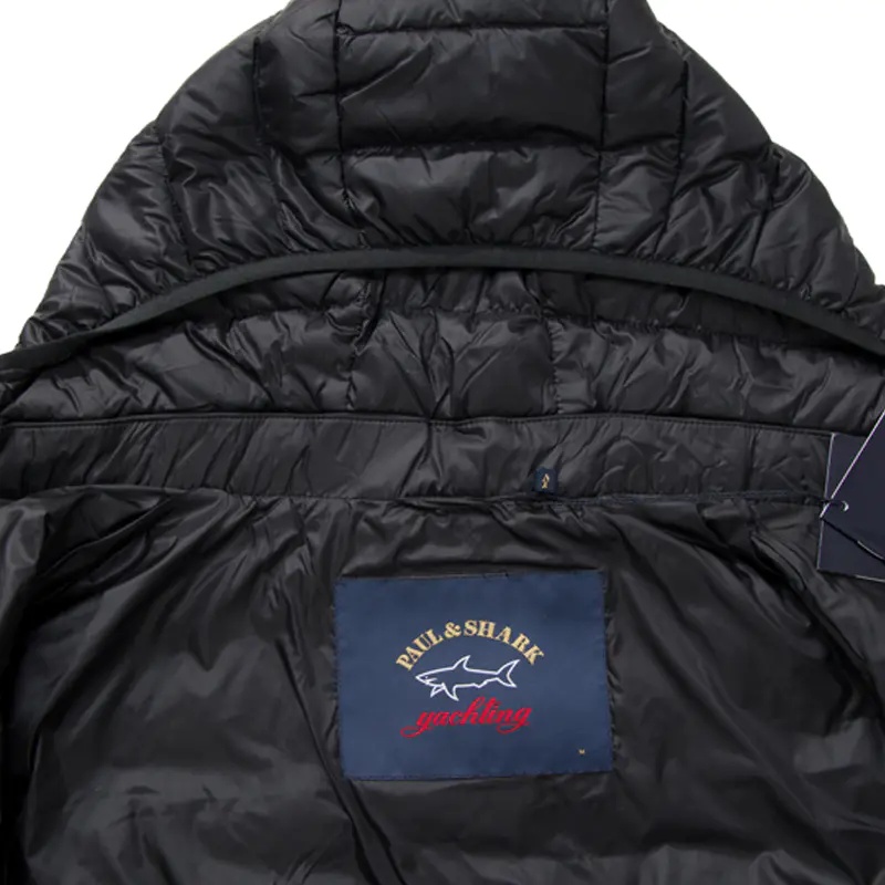 Paul & Shark Logo Down Jacket In Black