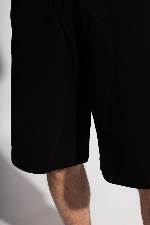 Moncler Logo-patch Shorts In Black