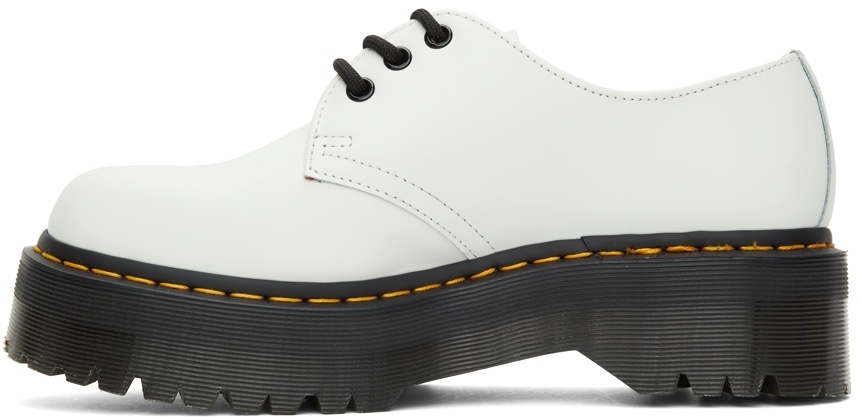 Dr. Martens White 1461 Smooth Platform Derbys In White