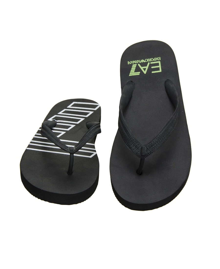 Ea7 Logo Details, Flip-flops. In Black