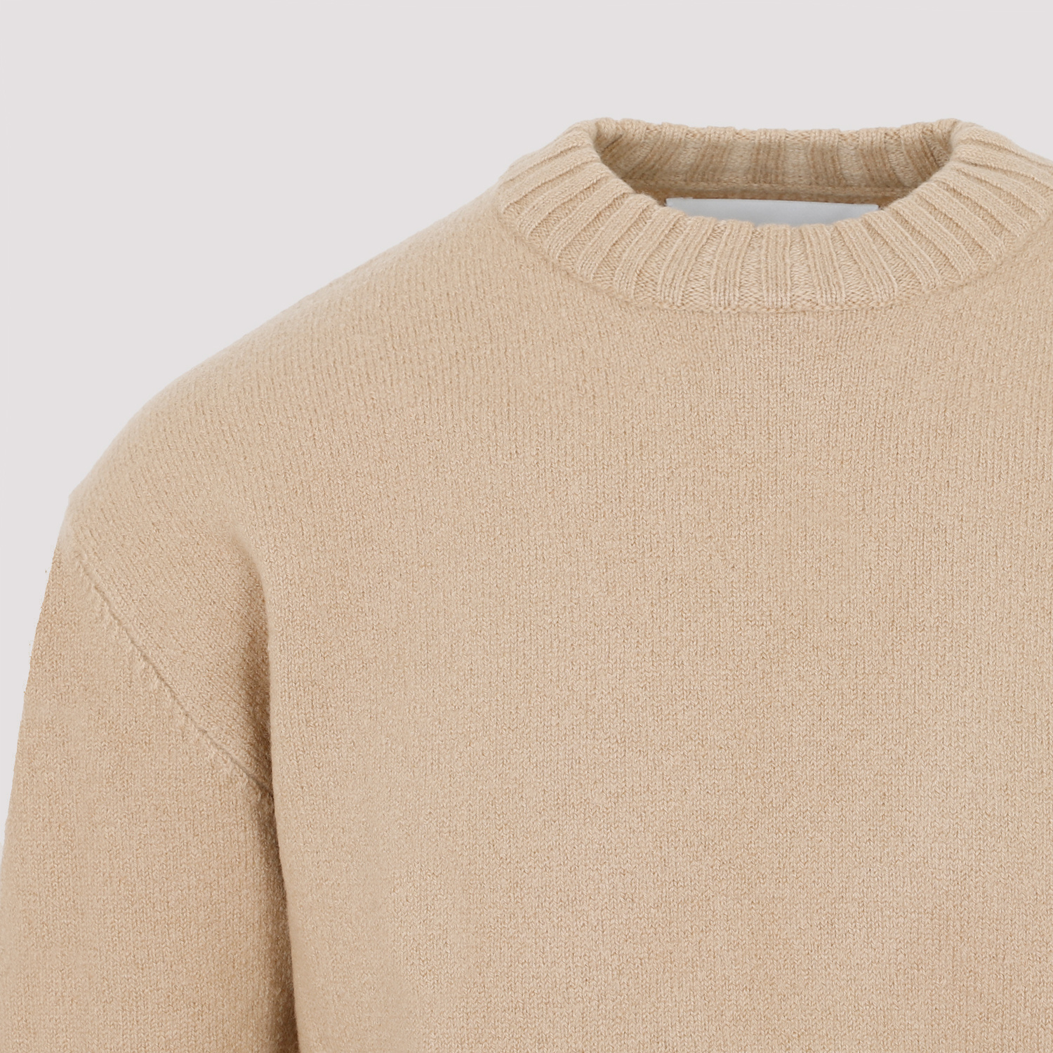 Jil Sander Crew-neck Merino Wool Jumper In Nude