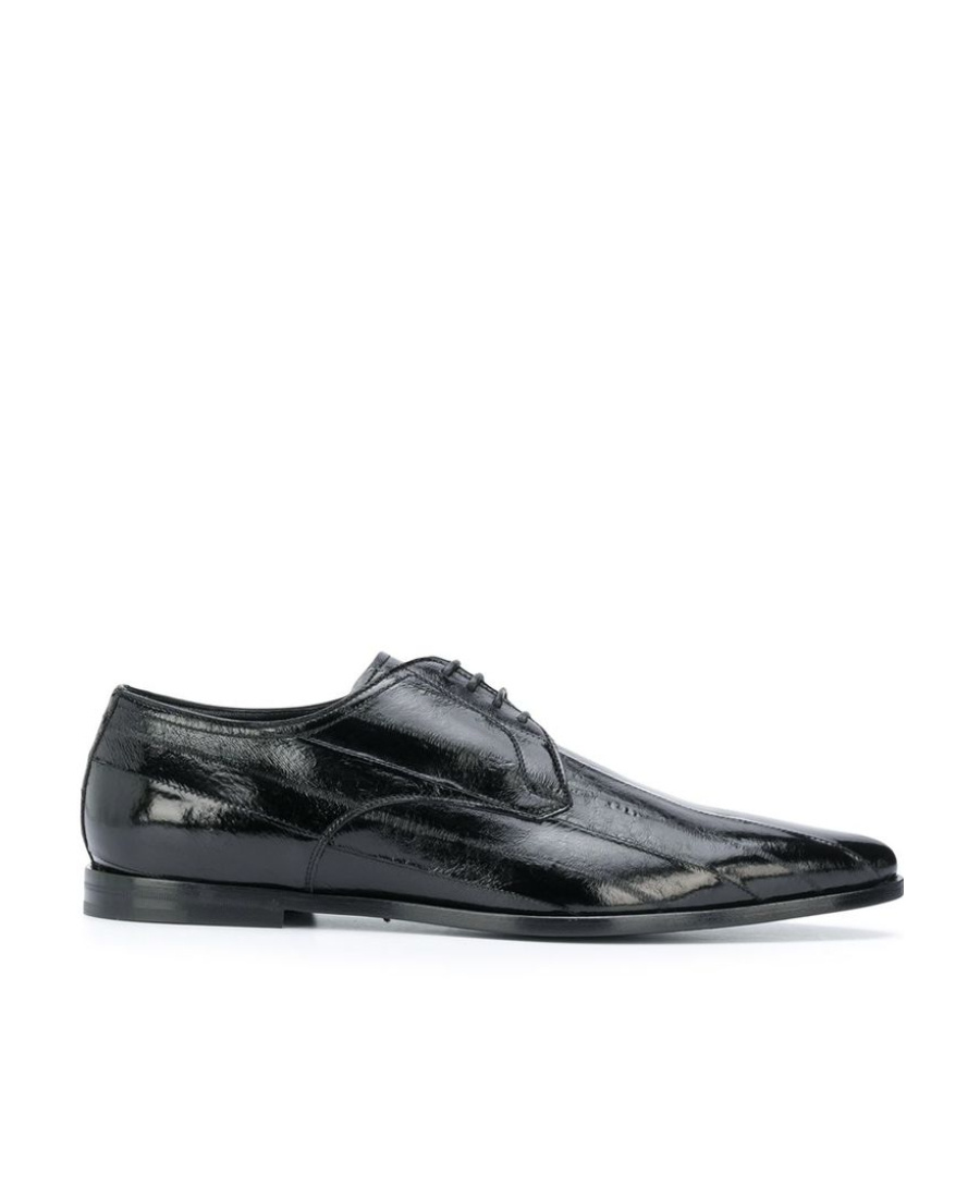 Dolce & Gabbana Point-toe Derby Shoes In Black