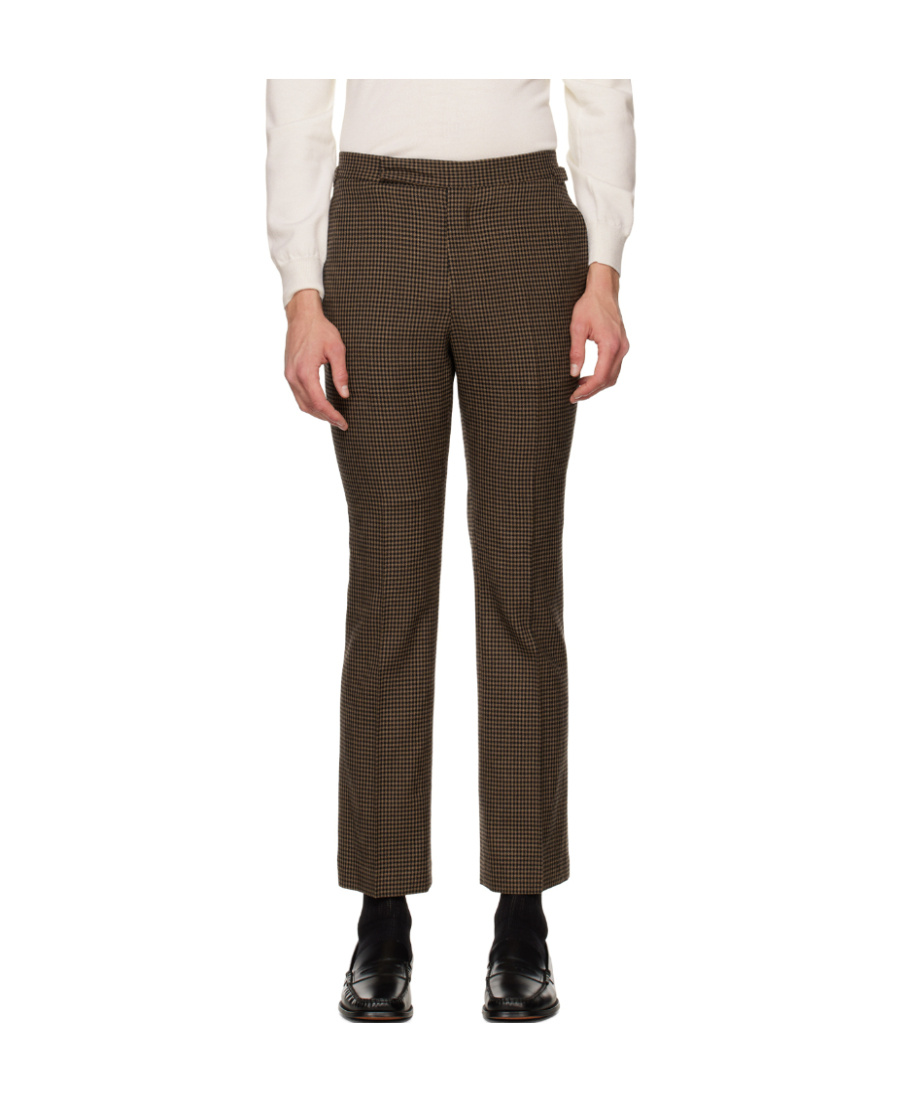 Paul Smith Checked Tailored Trousers In Black