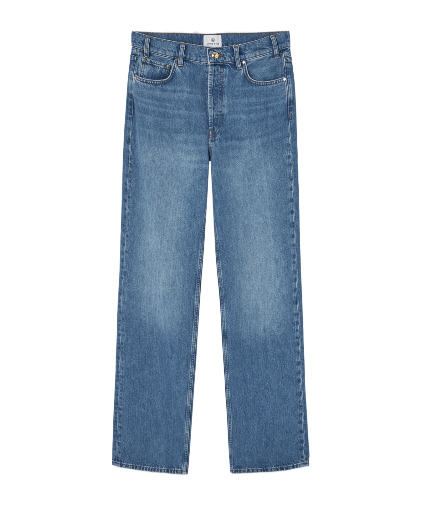 ANINE BING MID-WASH WIDE-LEG JEANS