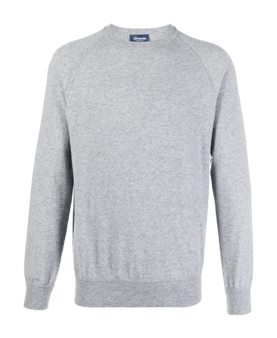Drumohr Cashmere Long-sleeve Jumper In Gray