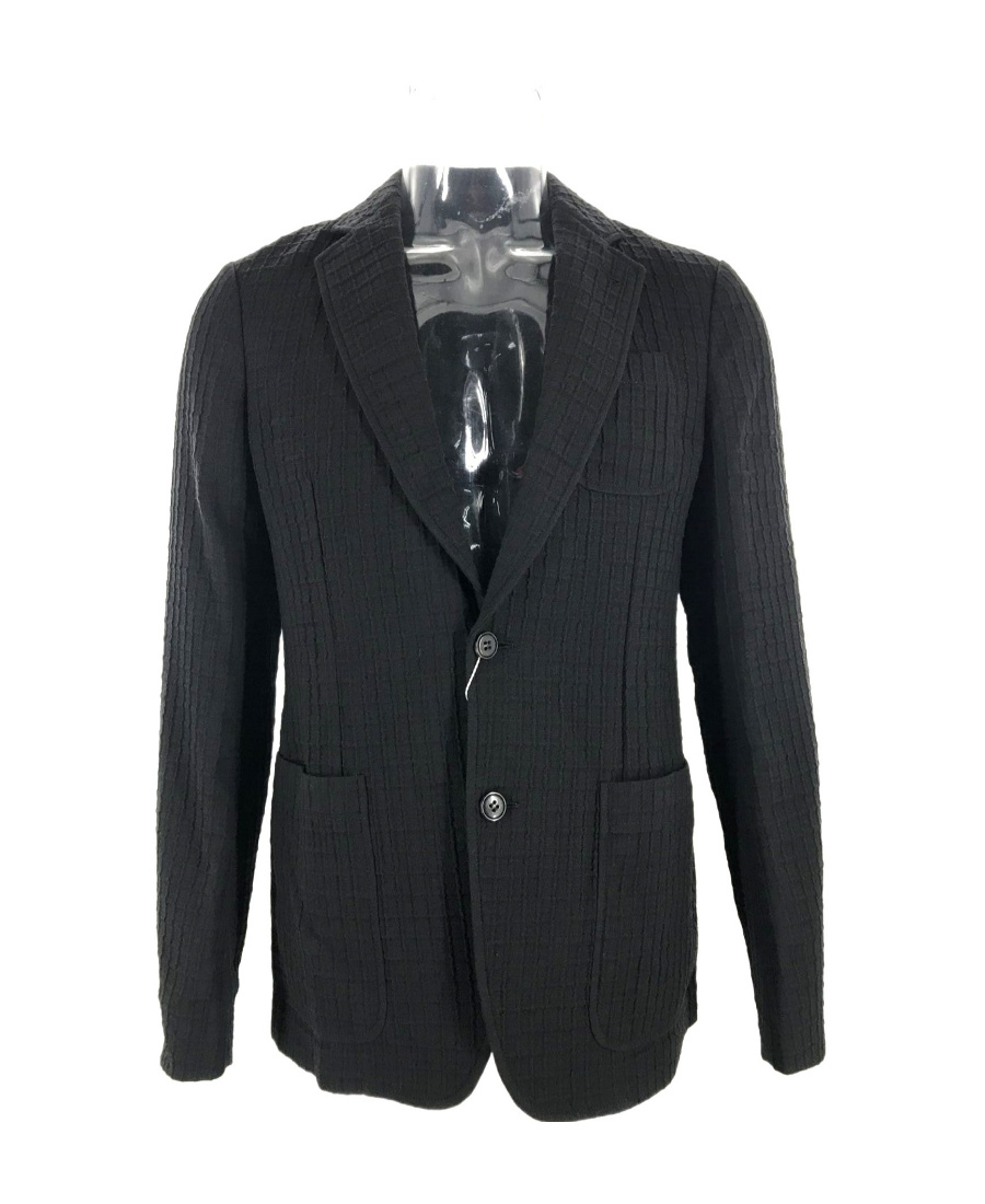Armani Collezioni Long Sleeved Suit Jacket In Black