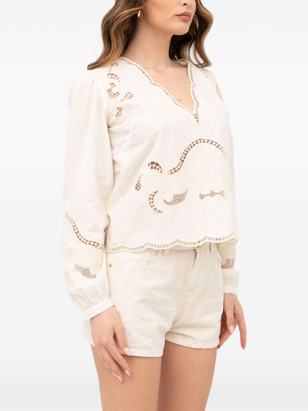 Shop Twinset Embroidered Blouse