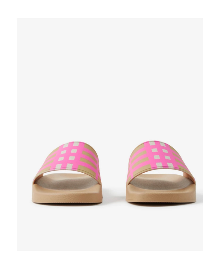 Burberry Vintage Check-print Slides In Nude