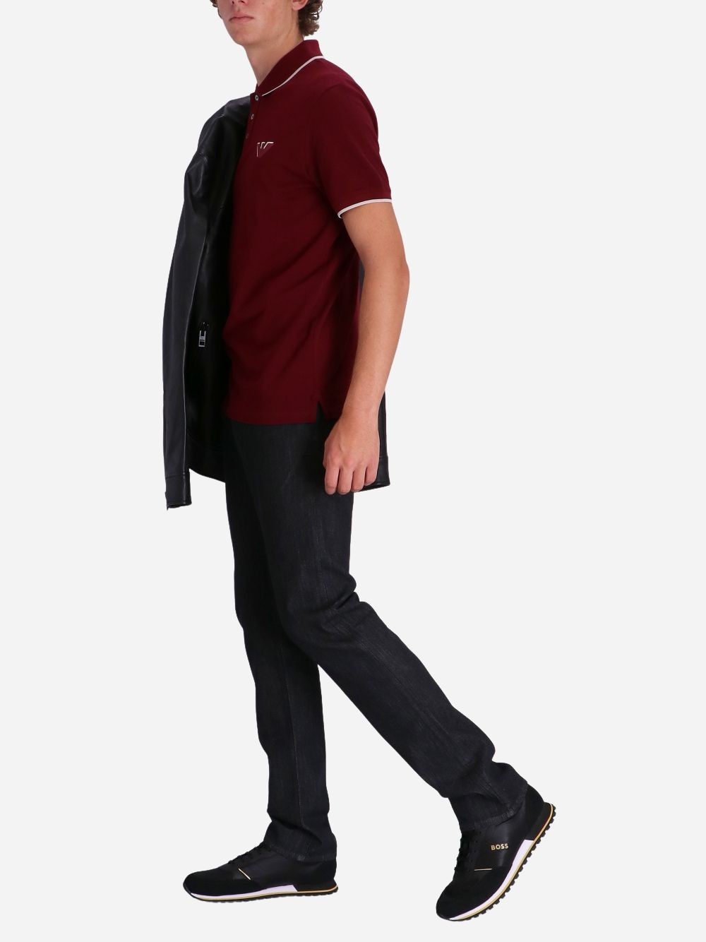 Emporio Armani Belt-loop Casual Pants In Black