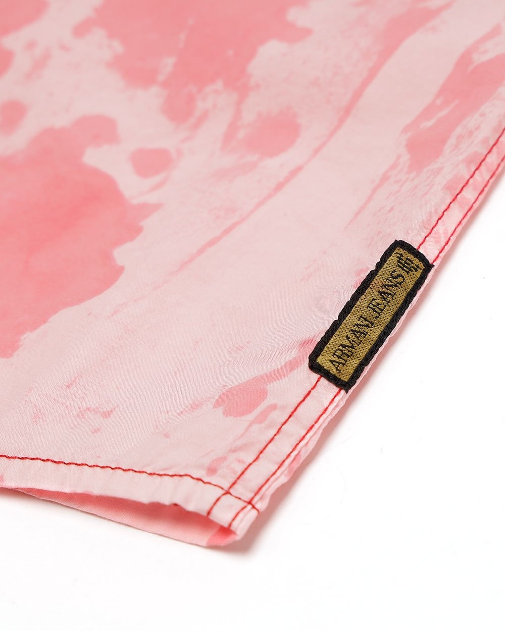 Shop Armani Jeans Printed Short-sleeved Shirt In Pink