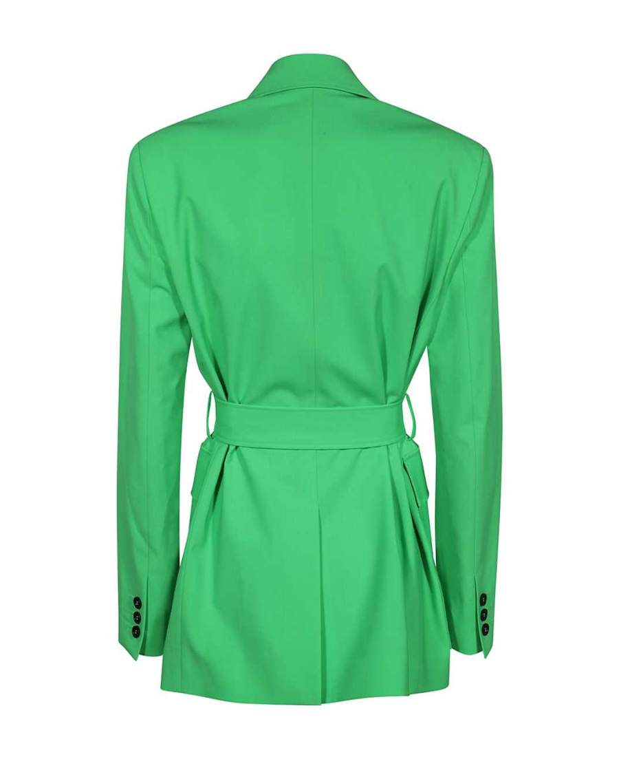 Msgm Virgin Wool Jacket In Green