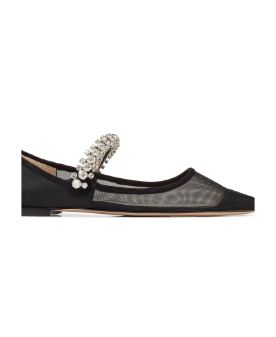 Jimmy Choo Baily Pointed-toe Ballerina Flats In Black