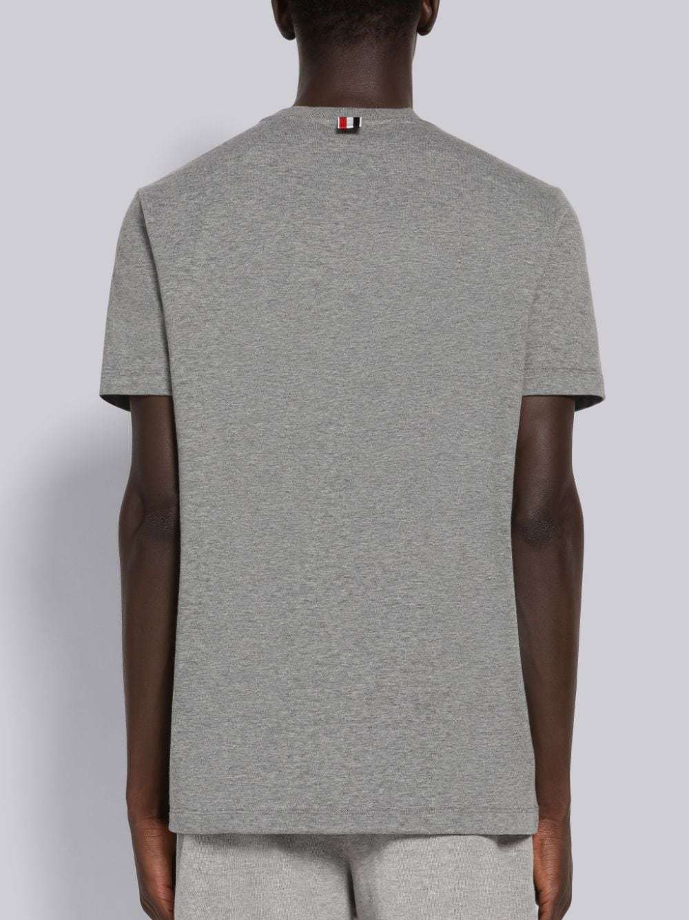 Thom Browne Anchor-embroidered Cotton T-shirt In Gray