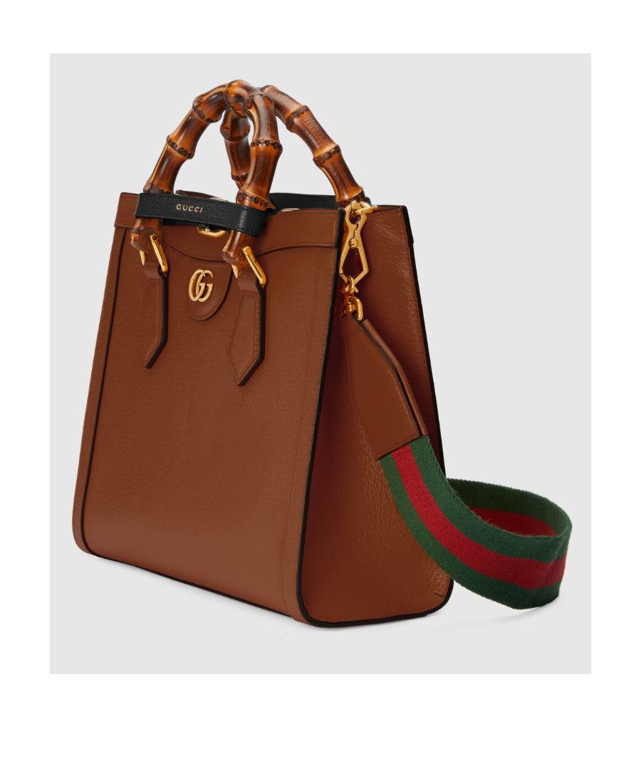 Gucci Diana Bamboo Handle Shopping Bag In Brown