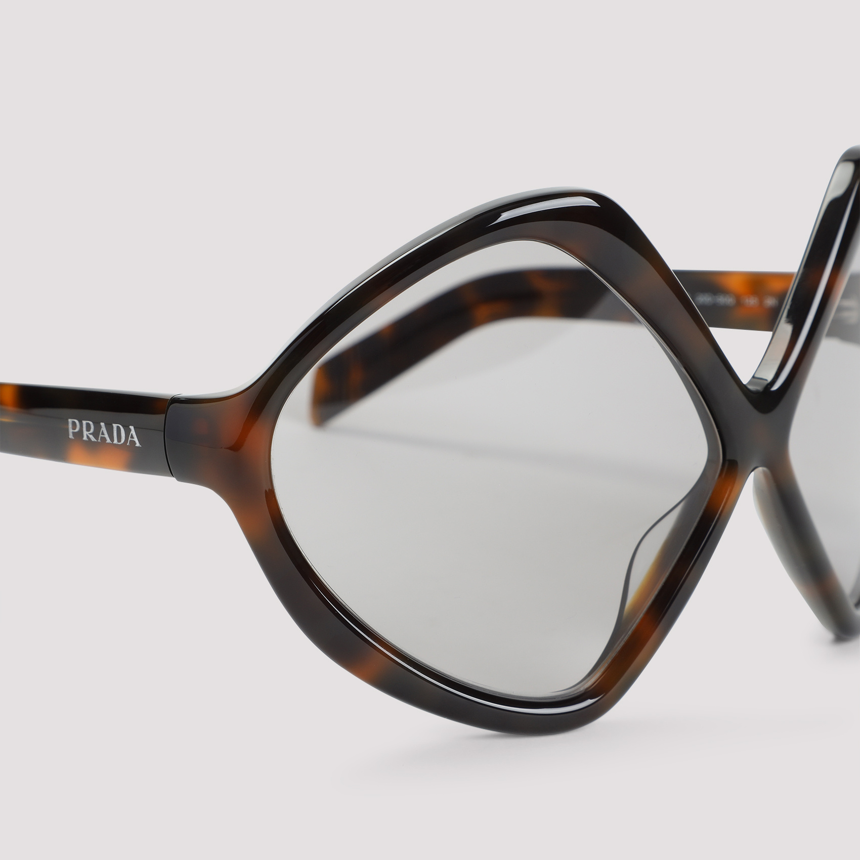 Prada Polygon-shaped Acetate Sunglasses In Black