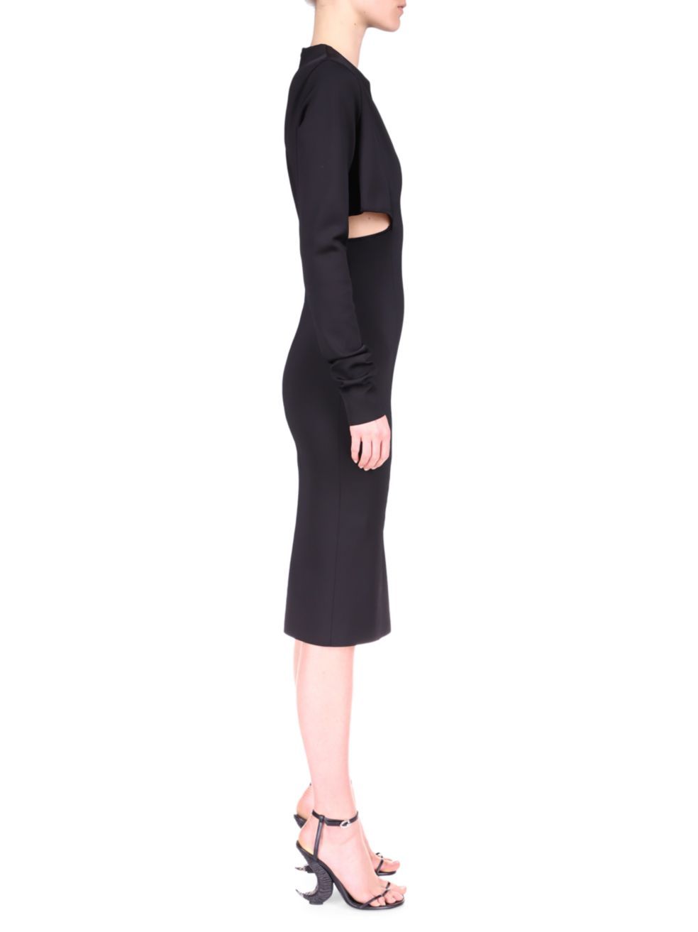 Givenchy Cut-out Detailed Pencil Dress In Black