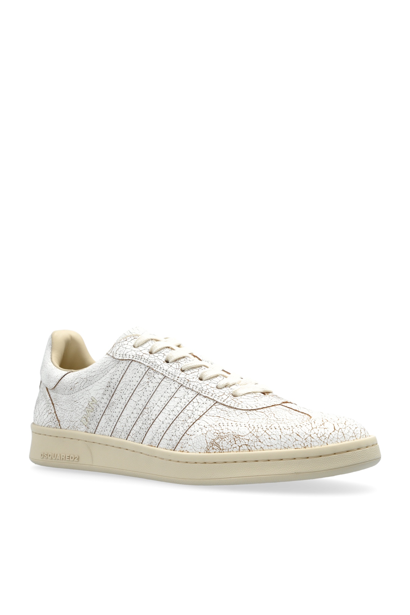 Dsquared2 Dsquared White Leather Boxer Sneakers In White